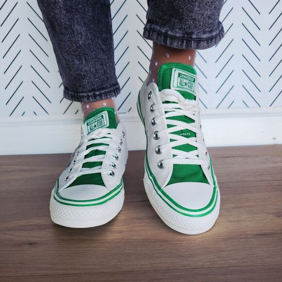 ❤️Converse Chuck Taylor All Star Retro Varsity 7 Women Shoes Green White A07142C - Picture 6 of 11